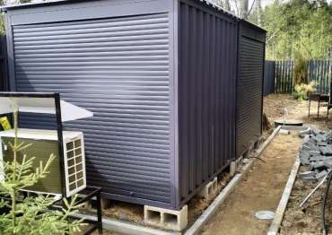 Компактный хозблок для садового инвентаря и дров в графитовом цвете в г. Химки, МО