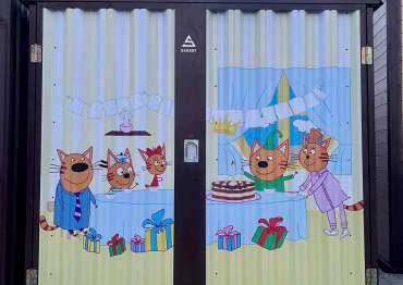 Современный хозблок с индивидуальным принтом в с. Жилино, Солнечногорский р-н, МО