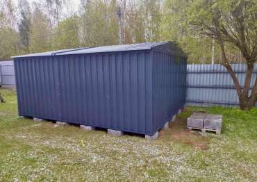 Стильный хозблок для прицепа и садовых качелей в графитовом цвете в СТ Сирень, Сергиево-Посадский р-н, МО