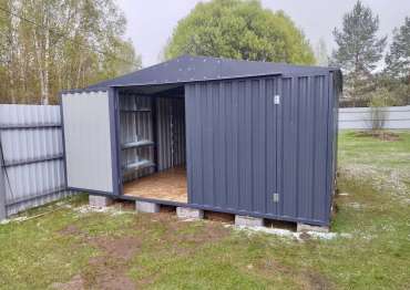 Прочный хозблок для прицепа и садовых качелей в графитовом цвете в СТ Сирень, Сергиево-Посадский р-н, МО