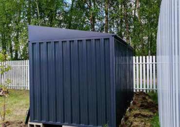 Вместительный контейнер для хранения садового инвентаря в графитовом цвете в дер. Лаптево, Раменский р-н, МО