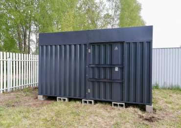 Качественный контейнер для хранения садового инвентаря в графитовом цвете в дер. Лаптево, Раменский р-н, МО