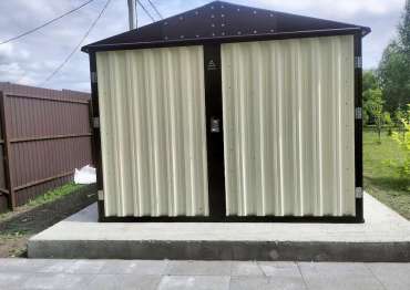 Гараж с двускатной крышей в с. Башино, Ясногорский р-н, Тульская обл.