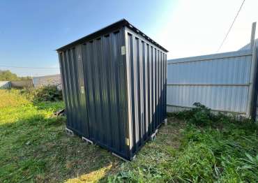 Современный хозблок с плоской крышей для инвентаря в дер. Дулепово, г. Солнечногорск, МО