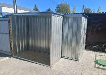 Универсальный комплект хозблок для садового инвентаря + дровница в цинковом цвете в дер. Ловецкие Борки, г.о. Луховицы, МО