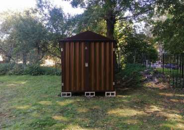 Компактный хозблок для садовой техники в комбинированной расцветке в р.п. Фряново, МО