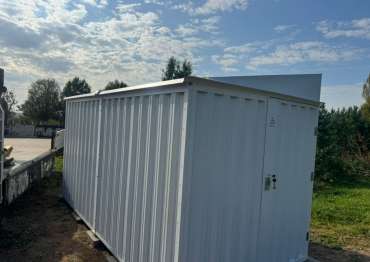 Универсальный гараж на участок для квадроцикла и газонокосилки в белоснежном цвете в дер. Березовка, окр. Муром, Владимирская обл.