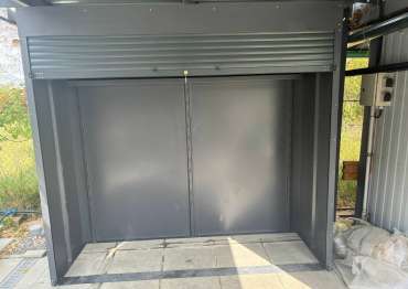 Шкаф многофункциональный для мини мастерской в графитовом цвете в СНТ Рябина, г.о. Ступино, МО