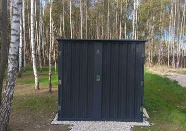 Гараж в цвете RAL 7024 в дер. Темьянь, Заокский р-н, Тульская область