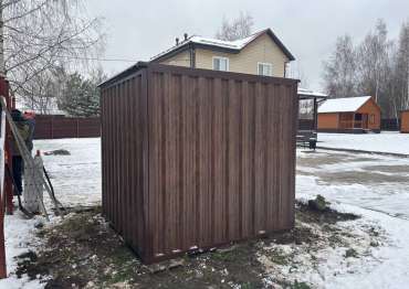 Гараж в расцветке "под дерево" Темный дуб в дер. Криулино, Павлово-Посадский г.о, МО