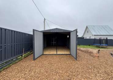 Гараж с двускатной крышей в дер. Шульгино, Волоколамский г.о, МО