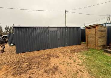 Гараж в графитовом цвете в дер. Шульгино, Волоколамский г.о, МО