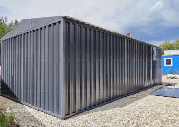 Сборный сарай металлический для хранения с увеличенной шириной SKOGGY 6 м