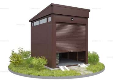 Хозблок с Односкатной Крышей Премиум SKOGGY Mini