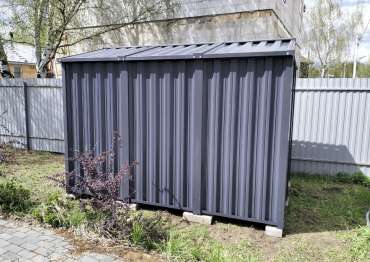 Секционный хозблок в графитовом цвете в пос. Пестово, г.о. Мытищи, МО