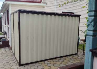 Гараж с плоской крышей в дер. Антропово, г.о. Чехов, МО