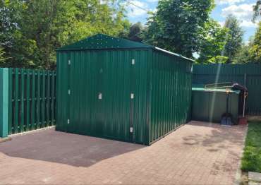 Хозблок в зеленом цвете в дер. Родионцево, г.о. Истра, МО