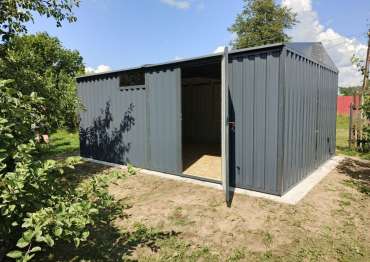 Автомобильный гараж с распашными воротами в дер. Пекуново, Кирмский м.о, Тверская обл.