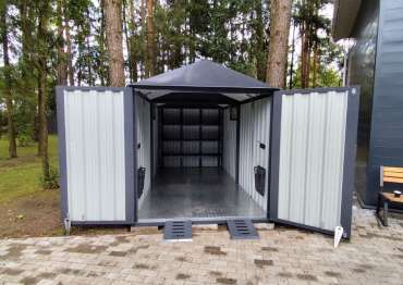 Гараж в графитовом цвете в дер. Шевелкино, г.о. Щелково, МО