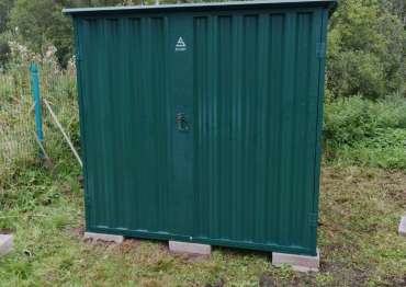 Гараж в зеленом цвете в дер. Степаново, Петушинский р-н, Владимирская обл.