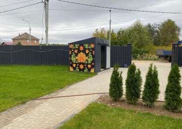 Хозблок в графитовом цвете и с принтом в дер. Никульское, г. Мытищи, МО