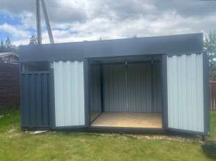 Хозблок для хозяйственных вещей в графитовом цвете в дер. Скрепящево, г.о. Клин, МО