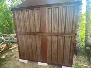 Компактный хозблок для хозяйственных принадлежностей в расцветке "под дерево" в с. Заворово, Раменский м.о, МО