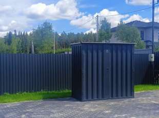 Миниатюрный хозблок для садового инвентаря и гриль-мангала в графитовом цвете в дер. Полежайки, Солнечногорский р-н, МО