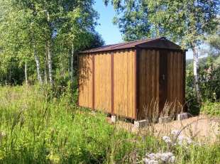 Секционный хозблок для садовых принадлежностей в двойной расцветке в дер. Новая, г.о. Серпухов, МО