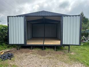 Гараж для хранения лодки в графитовом цвете в СНТ Электроника, Волоколамский г.о, МО