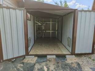 Хозблок для садовой техники и велосипедов в шоколадном цвете в дер. Кромино, Наро-Фоминский р-н, МО