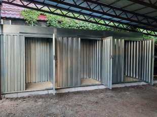 Хозблок с 3-мя секциями для велосипедов, колес и хозяйственных вещей в цинковом цвете в дер. Спасское, Ленинский г.о, МО