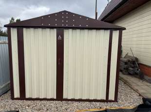 Хозблок для садовой техники и инвентаря в двойной расцветке в дер. Грибаново, Киржачский р-н, Владимирская обл.