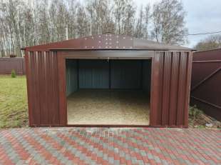 Автомобильный гараж в шоколадном цвете в СНТ Раздолье-3, г.о. Ступино, МО