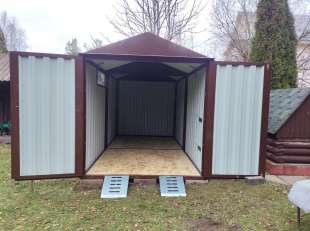 Хозблок для мини трактора в шоколадном цвете в дер. Острово, Орехово-Зуевский р-н, МО