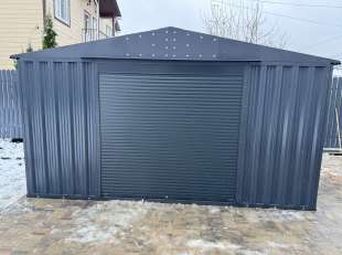 Хозблок для садовой техники, инвентаря и автомобильных шин в графитовом цвете в дер. Исаково, мун.окр. Истра, МО