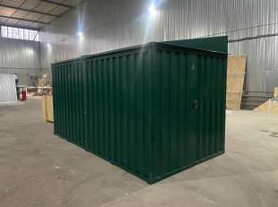 Хозблок для садовой техники и инвентаря в зеленом цвете в КП Щучье озеро, дер. Елькино, г.о. Кашира, МО